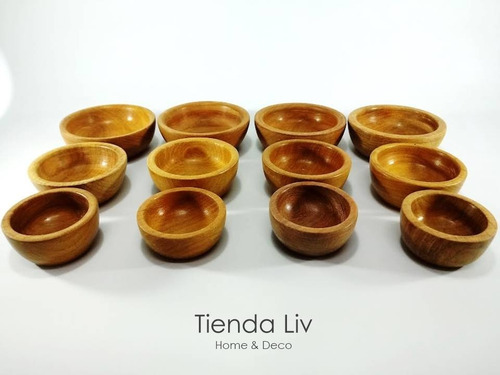 Cazuelas Cuenco Madera Dip O Velas 12 Cazuelas De 3 Medidas