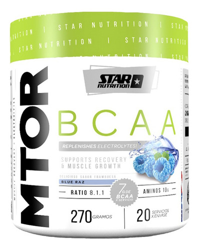 Mtor Bcaa 270g Star Nutrition Aminoácidos Ramificados