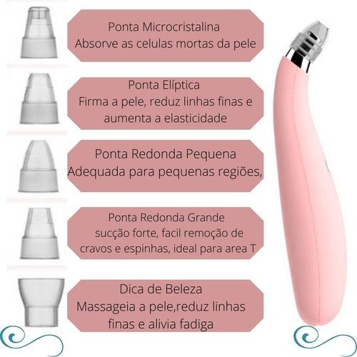 Imagem 3 de 4 de Removedor De Cravos E Espinhas Elétrico Vácuo Sugador Usb