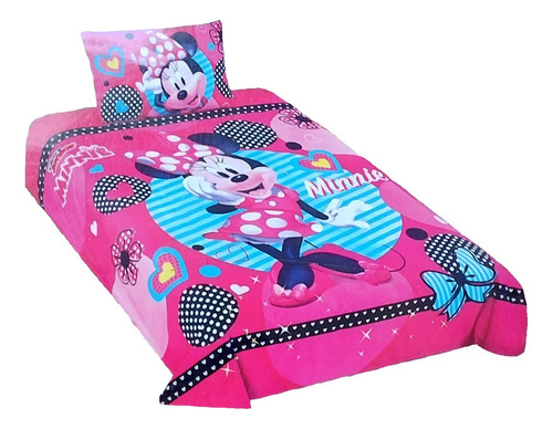 Sabanas Infantiles Disney Minnie 100% ALG Almohadón Turquesa