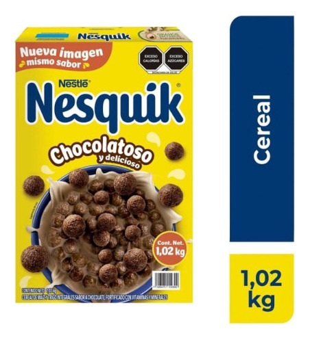 Cereal Nesquik Sabor Chocolate Nestle 1.02 Kg (2 Cajas)