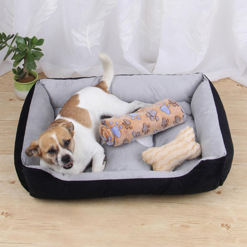 Cálido Mascota Perro Gato Cama Cojín Nido Perrera Estera L