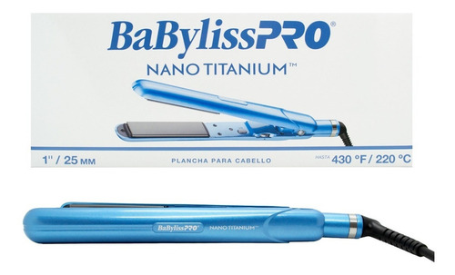 Imagen 5 de 11 de Planchita de pelo BaBylissPRO Nano Titanium 9555 azul 240V