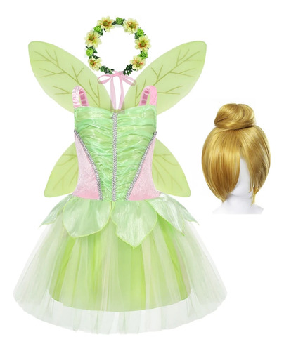 Vestido De Princesa Tinker Bell Para Niña  Fiesta De Hallowe