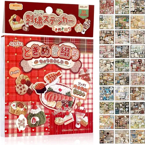 （╹◡╹）マツモト ( ^ω^ )　4本 Livro De Adesivos Japonês Retrô De 800 Unidades Br09pf18x