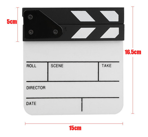 * Mini Acrílico Diretor Cena Claquete Tv Filme Ação