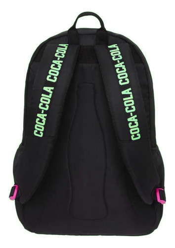 Mochila Coca Cola Highlight Preta E Verde Pacific