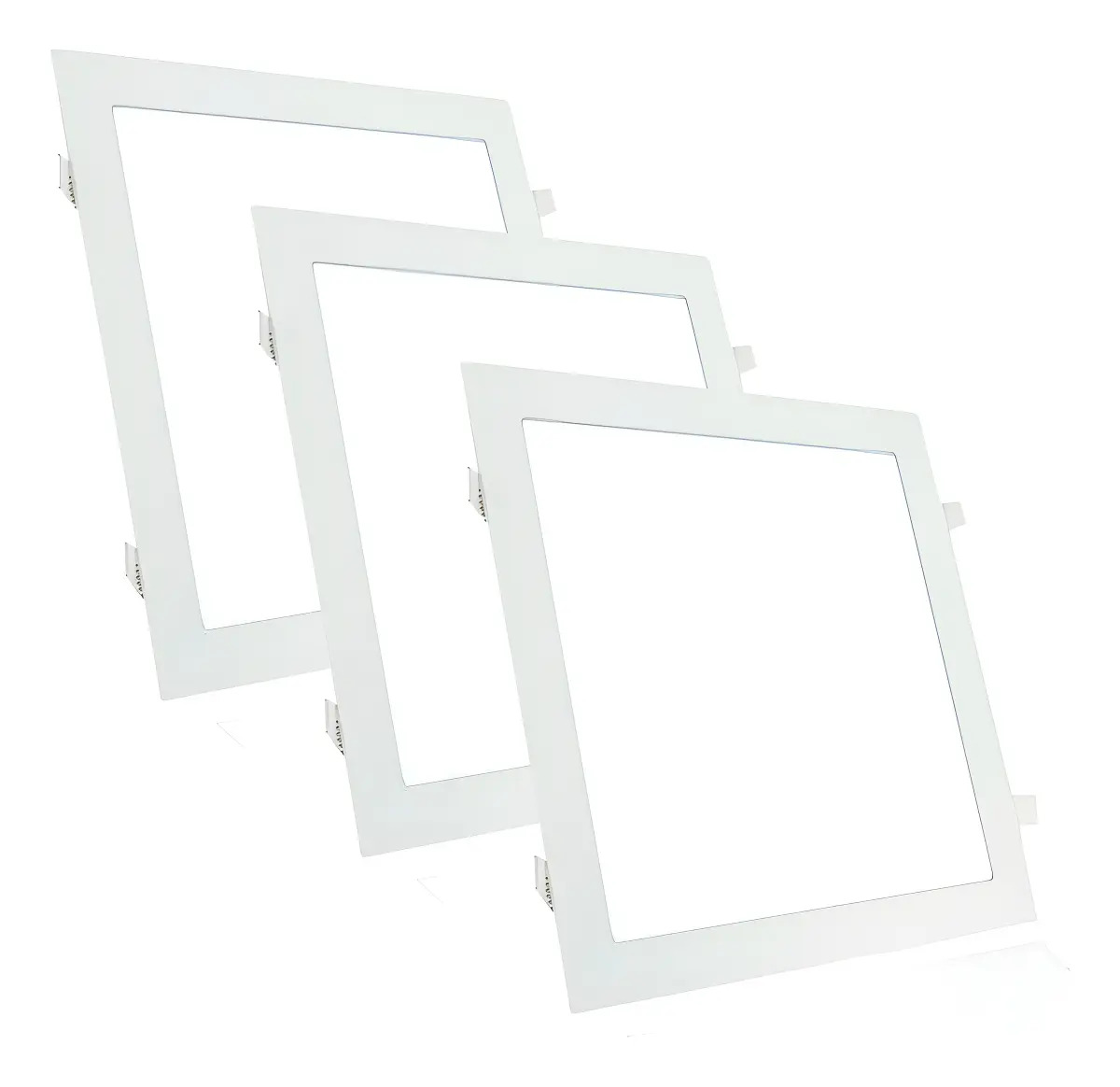 Kit 3 Painel Plafon Led 24w 25w Quadrado Embutir 6500k 30x30 Nepul Cor Branco-frio