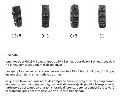 Interruptor De Janela Dodge Journey 2009-2014 9+3 Pinos