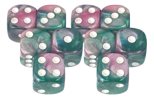 5 Juego De Dados D6 De 10 Uds., Juego De Mesa Familiar Para
