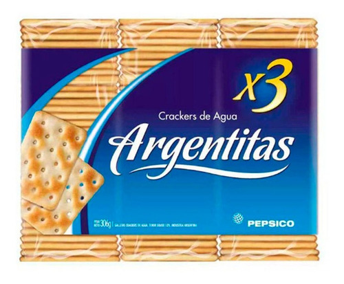 Argentitas Galletitas Crackers De Agua Saladas Paquete 306 G