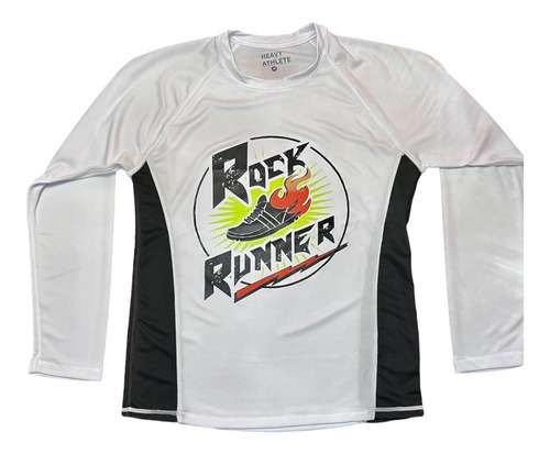 Playera Deportiva Para Correr Manga Larga Rock