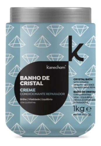 Kanechom Baño Capilar Cristal Keratina 1kg Reparador Vegano
