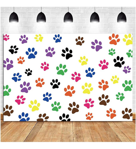 ~? Colorido Paw Puppy Prints Photography Backside For Baby S