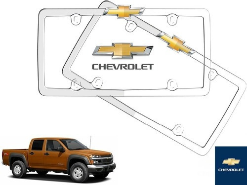 Par Porta Placas Chevrolet Colorado 2010 Original