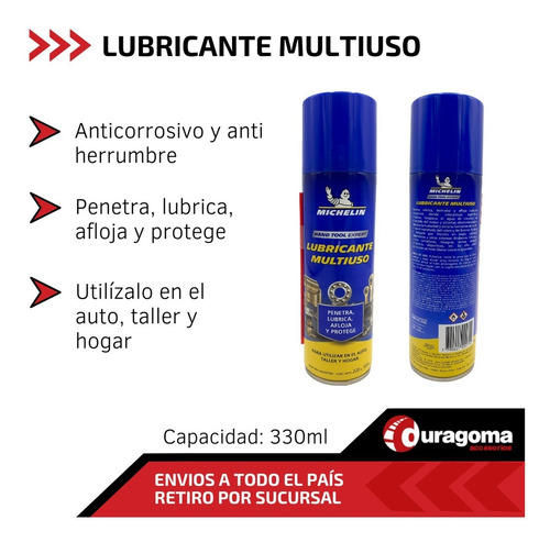 Imagen 2 de 5 de Lubricante Multiuso Michelin P/ Auto Taller Hogar