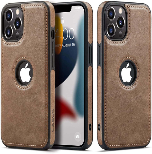 Funda De Cuero P/iPhone 13 Pro Max 6.7 Pulgadas - Dark Brown