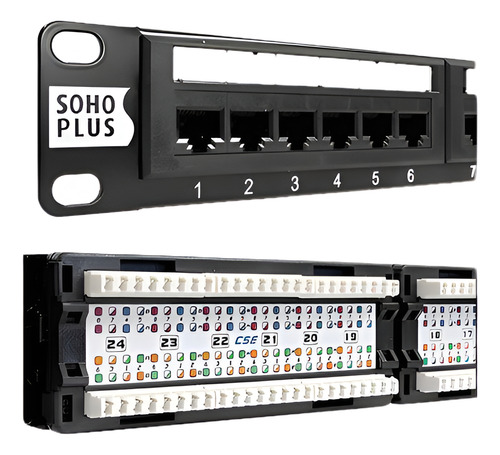 Patch Panel Furukawa 24p T568a/b Cat5e Rj45 1u