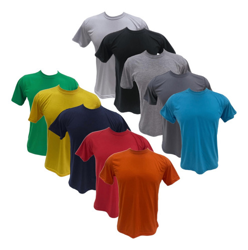 Kit 10 Camisetas Masculina Atacado Básica Leve Confortável