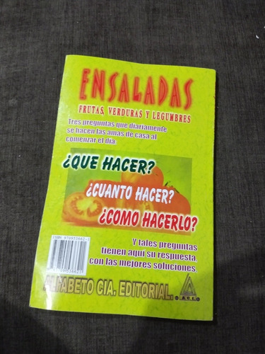 Karina Anaya Rodríguez Ensaladas Frutas Verduras Y Legumbres (Usado)