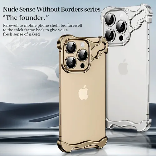 Funda De Esquina De Metal Para iPhone 16 Pro Max 16 Plus