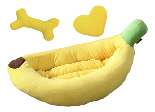 Dog Nesting Bed Washable Cartoon Banana Pet Bed Banana M