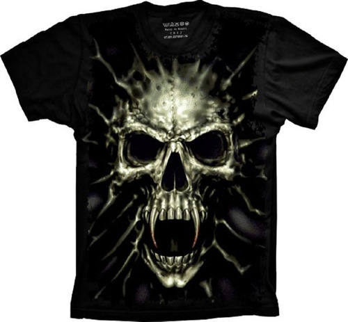 Camiseta Plus Size Legal - Cranio Caveira Vampiro