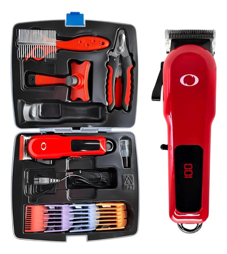 Kit Maquina De Tosa Sem Fio Para Cachorro E Gato Lâmina Inox