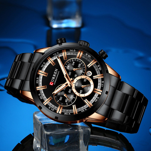 . Reloj De Cuarzo Clásico De Lujo For Hombre Curren 8355