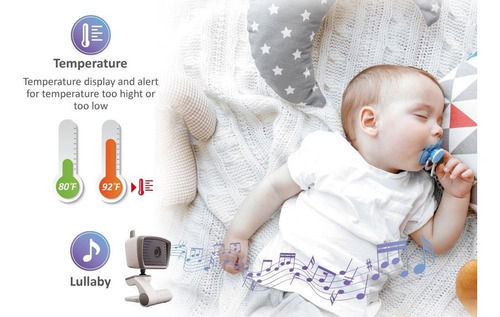 Monitor Bebe 2 Camaras Pantalla 5'' Moonybaby Split 50s2 Wh