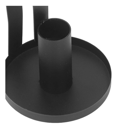 Portavelas Negros, 2 Piezas, Mango Curvo De Metal