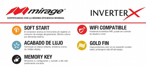 Aire Minisplit Inverter X 220v Mirage 2 Ton 24 000 B Ahorro