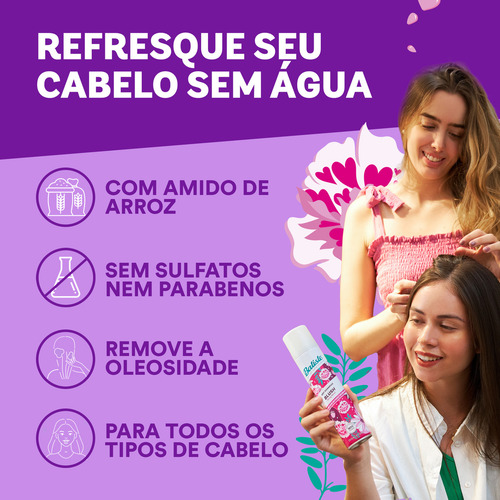 Shampo A Seco Batiste Blush Para Todos Tipos De Cabelo 200ml