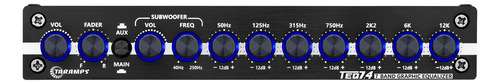 Taramps Teq 7.4 Estéreo De 7 Bandas Ecualizador Gráfico De Audio De Coche Rca Entrada/salida, Ganancia Auxiliar, Control De Atenuación, 2 Canales De Entrada 3 Canales De Salida, Ecualizador De Sonido