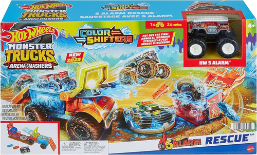 Hot Wheels Monster Trucks Arenabeukers Color Shifters 5 A...
