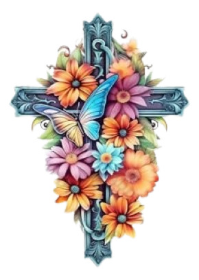 Imágenes Digitales Cruces Con Flores Bautismo Comunion 72736
