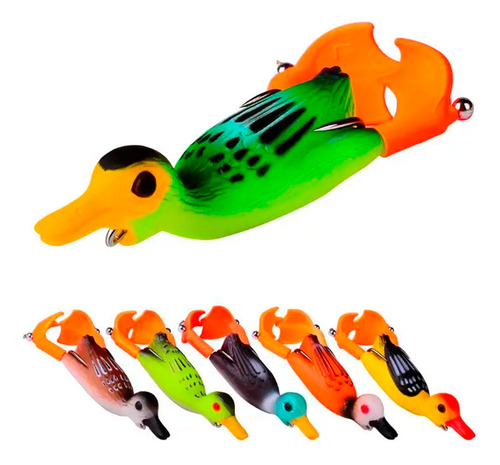 Señuelo Pato Helice 9 Cm 12 Grs Antienganche Tararira Pesca Color Verde Claro