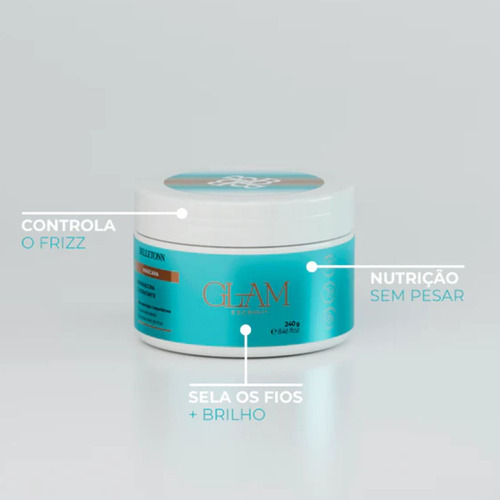Kit Shampoo Condicionador Máscara Ampola Glam Coco Belissè