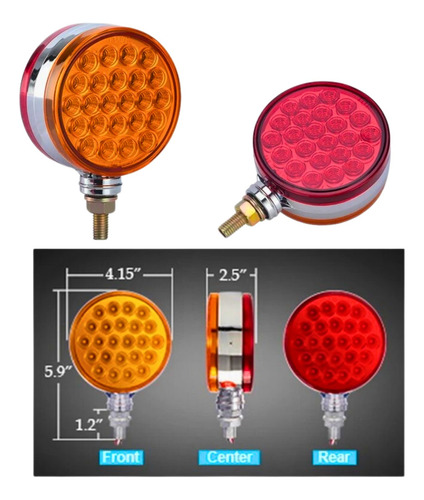 Foco Farol Led Posicion Doble Cara Chapulín 48 Led 12/24v X1