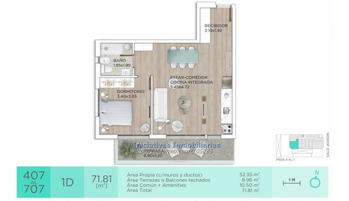 Imagen 2 de 9 de 1 Dormitorio Con Terraza, Vista Al Mar Y Garage
