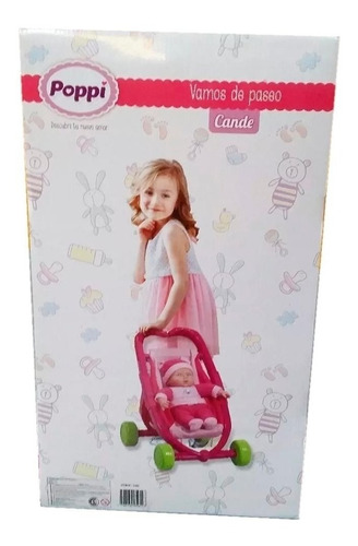 Muñeca Nenas Poppi Vamos De Paseo Con Carrito 1302