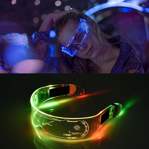 Óculos Futurista Cyberpunk Tiktok Óculos Led Em Acrílico