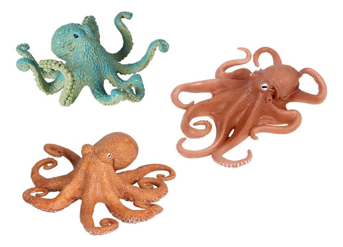 3 Uds Figuras De Pulpo De Animales Marinos Animales Marinos