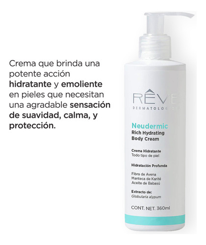 Reve Neudermic Crema Hidratación Profunda Corporal 360ml