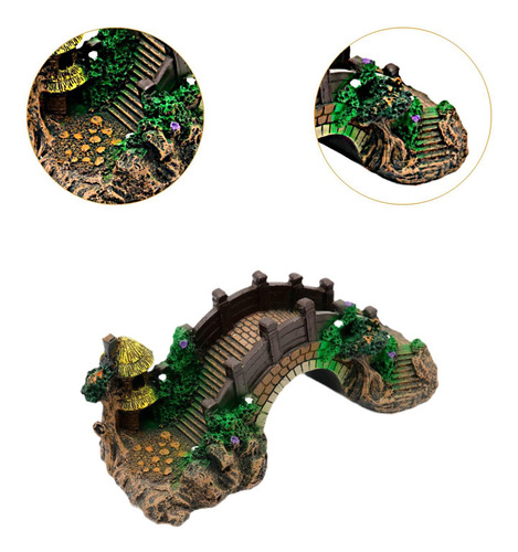 Figura Decorativa Para Pecera De Acuario, Puente De , L