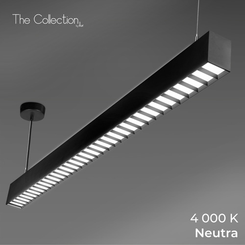 Lampara Colgante Led 40 W Moderna 120 Cm Luz Neutra Tl-1341 Color Negro