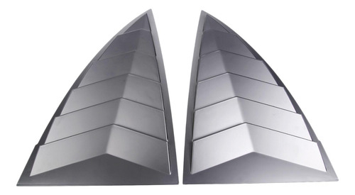 2 Piezas De Pegatina Triangular Para Ventana Negro Brillante