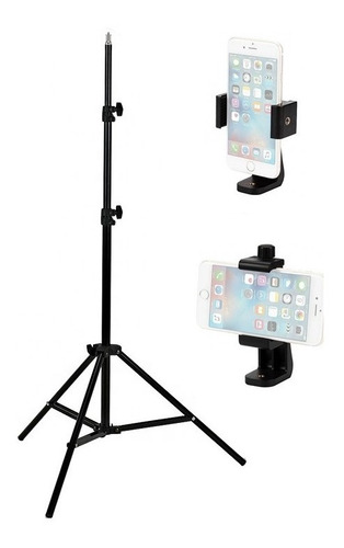 Imagen 2 de 5 de Trípode Multiuso Max 2.10 Mts + Soporte Para Celular