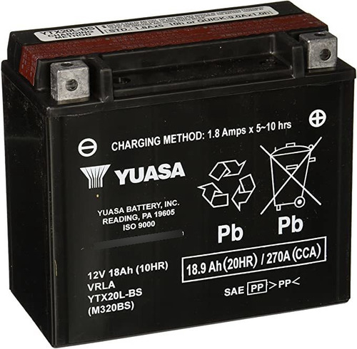 Yuasa Yuam320bs Ytx20l-bs - Batería, Batería, Talla Únic.