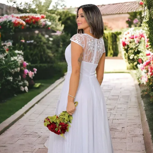Vestido para hotsell casamento religioso simples